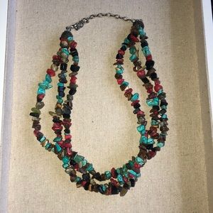 Funky rock & stone necklace